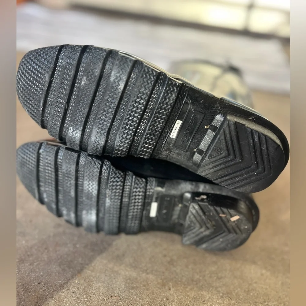 Hunter Boots Tall Glossy Black Size 9 - Picture 7 of 13